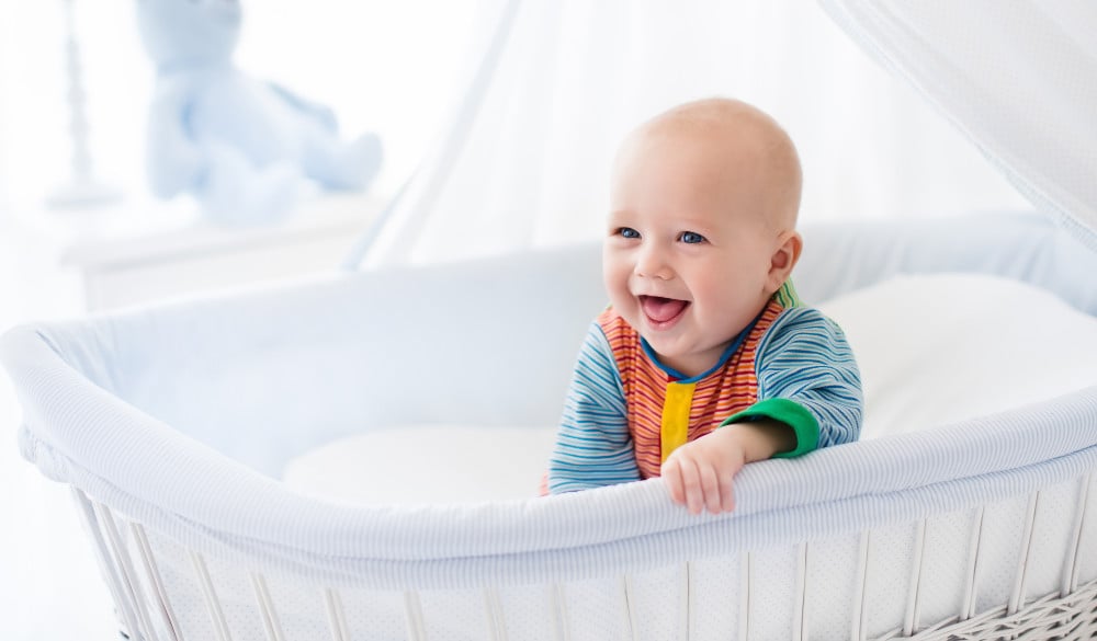 baby in his bassinet