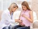 woman at her first prenatal appointment
